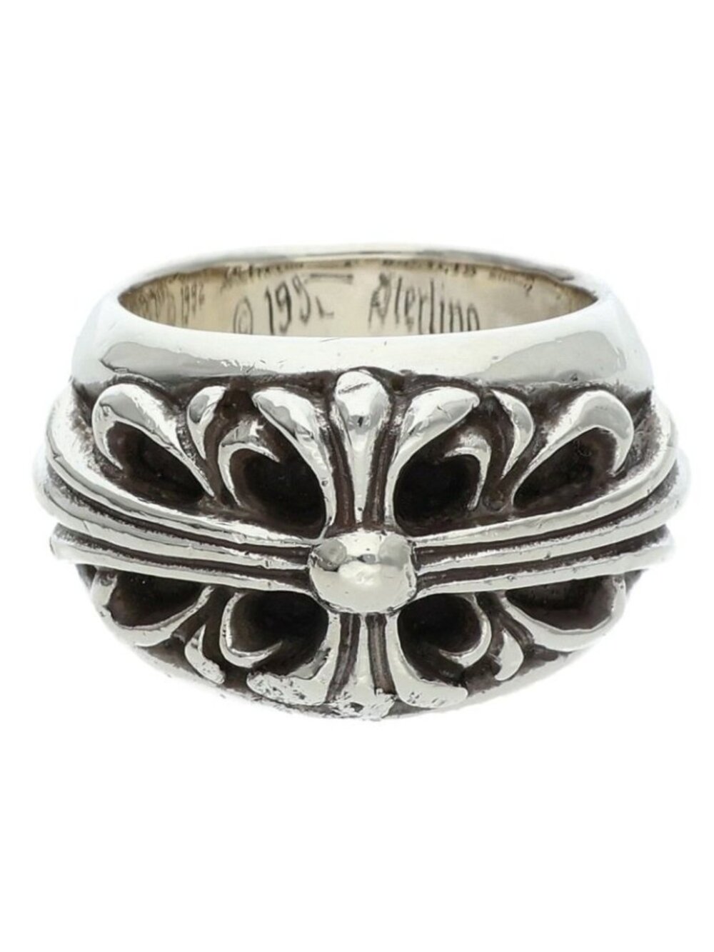 Chrome Hearts Floral Cross Silver Ring